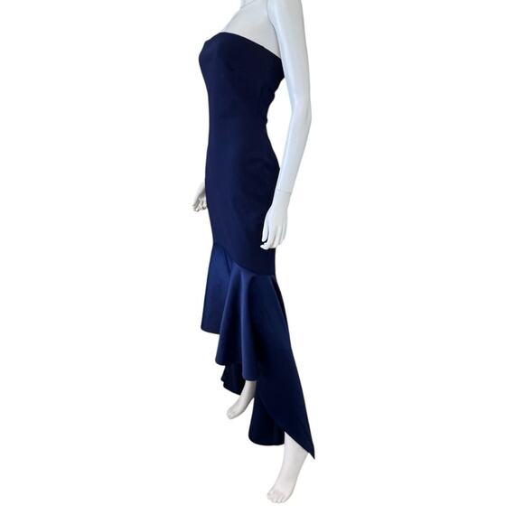 STUNNING RTR Solace London Navy Kerama Strapless Hi-Low Cocktail Dress Size 6 - Picture 5 of 7